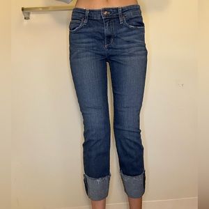 Joe’s Low Rise Cropped Skinny Jeans - Dark Wash